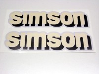 Aufklebersatz SIMSON Tank S51 weiß/schwarz im Original Design Aufklebersatz SIMSON Tank S51 weiß/schwarz im Original Design
