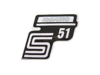 Klebefolie Seitendeckel "Enduro" silber