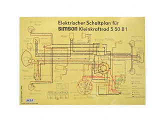 Schaltplan Farbposter (69x49cm) S50 B1 6V