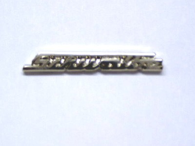 Pin Simson Schwalbe Schriftzug silber klein