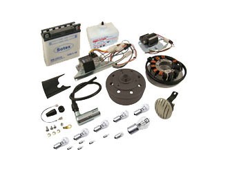 Umrüstsatz VAPE M-G 12V S51 mit Batterie, Hupe, Lampensatz
