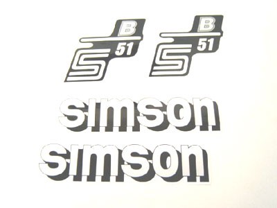 Aufklebersatz S51 B weiß