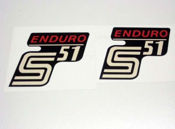 Aufkleber für Simson S51 Enduro Seitendeckel Sticker Logo Emblem