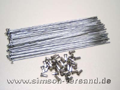Speichen+Nippel im Satz SR2 210 mm