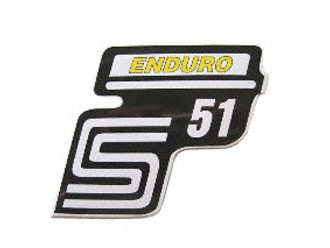 Klebefolie Seitendeckel "Enduro" gelb