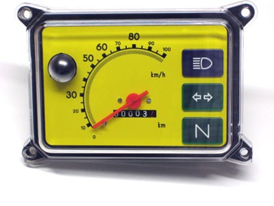 Tacho eckig SR gelb 6 V