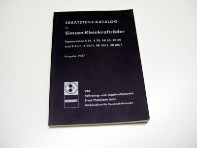 Ersatzteilekatalog S51 original Ausgabe 1987