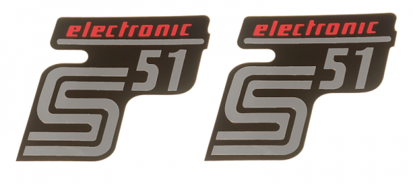 Aufklebersatz "S51 electronic" chromstyle im Original Design