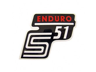 Klebefolie Seitendeckel "Enduro" rot