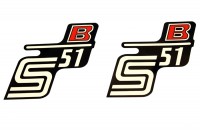 Aufklebersatz "S51 B" schwarz rot im Original Design Aufklebersatz "S51 B" schwarz rot im Original Design