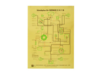 Schaltplan Farbposter S51/B 40x60cm | Ersatzteile-Kataloge | Bcher/CD |  Literatur & Fanartikel | Dumcke.de