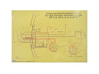 Schaltplan Farbposter (72x50cm) SR4-2, SR4-3, KR51