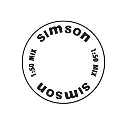 Tankdeckel Simson Alu geprägt "1:50 MIX"